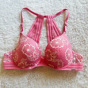 Victoria's Secret Lightly Lined Bra Pink Lace 36B